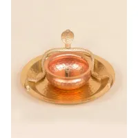 Лампа латунная со змеей, Иша Лайф; Hammered Snake Lamp, Isha Life